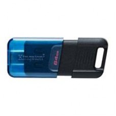 MEMORIA FLASH USB KINGSTON DATA TRAVELER 80M 64GB GEN 1 3.2(DT80M/64GB), - Garantía: 5 AÑOS -