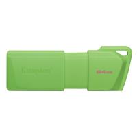 MEMORIA FLASH USB KINGSTON DATA TRAVELER EXODIA 64GB GEN 1 3.2 TIPO A VERDE NEON (KC-U2L64-7LG), - Garantía: 5 AÑOS -