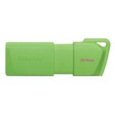 MEMORIA FLASH USB KINGSTON 64GB VERDE NEON 3.2 GEN 1(KC-U2L64-7LG), - Garantía: 5 AÑOS -