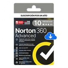 ESD NORTON 360 ADVANCED / 10 DISPOSITIVOS  /1 AÑO / DESCARGA DIGITAL, - Garantía: SG -