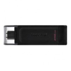 MEMORIA FLASH USB KINGSTON DATA TRAVELER 70 256GB GEN 1 3.2 TIPO C NEGRO (DT70/256GB), - Garantía: 5 AÑOS -