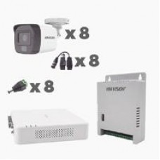 KIT TURBOHD 2 MEGAPIXELES HIKVISION KH1080P8BFH DVR 8 CANALES CON AUDIO POR COAXITRON / 8 CáMARAS CON MICRóFONO INTEGRADO 101° VISIóN/ LUZ BLANCA + IR VISIóN NOCTURNA / TRANSCEPTORES / CONECTORES / F, - Garantía: 2 AÑOS -