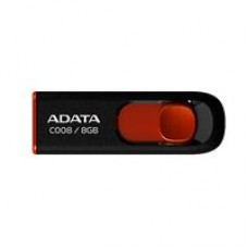 MEMORIA ADATA 16GB USB 2.0 C008 RETRACTIL NEGRO- ROJO, - Garantía: 5 AÑOS -