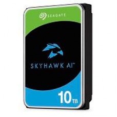 DISCO DURO INTERNO SEAGATE SKYHAWK AI 10TB 3.5 ESCRITORIO SATA3 6GB/S 256MB 7200RPM VIDEO VIGILANCIA AI 24X7 NVR 1-16 BAHIAS 1-64 CAM, - Garantía: 5 AÑOS -