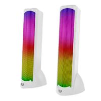 BOCINA GAMER BALAM RUSH GLIMM TOWER BG575 / ALAMBRICA USB / BLUETOOTH CONEXIN 3.5 MM / SONIDO ESTEREO / 10 W / ILUMINACION LED / BLANCO / BR-936989, - Garantía: 1 AÑO -
