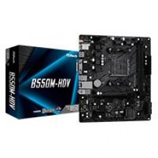 MB ASROCK B550M HDV AMD AM4/64 GB DDR4 4733+(OC)/1 PCIE 4.0 X 16/1 PCIE 3.0 X 1/1 HYPER M.2/4 SATA3/6 USB 3.2/5 USB 2.0/HDMI 2.1 4K - 2K/DVI-D/D-SUB, - Garantía: 1 AÑO -