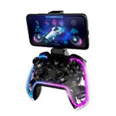 GAMEPAD BALAM RUSH KONTROL GLOW G595 / INALAMBRICO RECARGABLE / BT 5.0 / RGB / VIBRACION DUAL / SOPORTE P CELULAR / ANDROID - IOS - PC WIN - N SWITCH - PS 3-4 / BOTONES PROGRAMABLES / BR-936910, - Garantía: 1 AÑO -