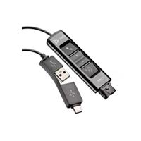 ADAPTADOR QD HP POLY 786C7AA/ DA85 ADAPTADOR DIGITALES QD USB-A Y USB-C, BOTONES DE VOLUMEN, MUTE , LLAMADA Y PAUSA COLOR NEGRO, - Garantía: 1 AÑO -
