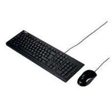 KIT ASUS U2000, TECLADO Y MOUSE ALAMBRICO USB, CABLE 1.5M, 105 TECLAS, 1000 DPI, COLOR NEGRO, - Garantía: 10 AÑOS -