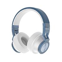 AUDIFONOS BACKDROP INALAMBRICOS DE DIADEMA BLUETOOTH - ALAMBRICOS COLOR BLANCO CON AZUL, - Garantía: SG -
