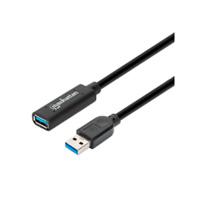 CABLE USB EXTENSIN, MANHATTAN,153737,V3.0 EXT. ACTIVA 5.0M NEGRO, - Garantía: SG -