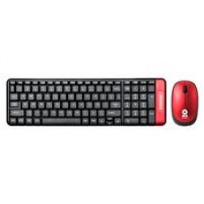 KIT DE TECLADO Y MOUSE INALÁMBRICO  MULTIMEDIA BROBOTIX ROJO, - Garantía: 1 AÑO -