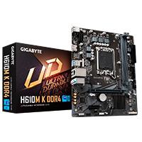 MB GIGABYTE H610M K INTEL S-1700 14VA GEN/2XDDR4 3200MHZ/PCIE 4.0 X 16/HDMI/2XUSB 3.2/M.2/MICRO ATX/GAMA BASICA, - Garantía: 1 AÑO -