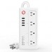 MULTICONTACTO INTELIGENTE MIRATI 4 SOCKETS/4USB/LED INDICADOR/WIFI 2.4 GHZ/100 - 240 V/1800 W/ BLANCO, - Garantía: 1 AÑO -