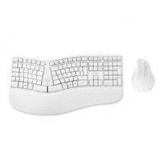 KIT ACTECK CREATOR VIRTUOS FITT MK770 / TECLADO Y MOUSE VERTICAL / INALAMBRICO / USB / MULTIMEDIA / 118 TECLAS / ESPAÑOL / RECARGABLE / 2400 DPI AJUSTABLE/ OPTICO / BLANCO / AC-936255, - Garantía: 1 AÑO -