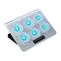 BASE ENFRIADORA ACTECK FROOST MAX B480 / 2 PUERTOS USB / 16 PULGADAS / 7 NIVELES / 6 VENTILADORES 10 W RMS / ALUMINIO / ANTIDERRAPANTE / BLANCO / AC-936163, - Garantía: 12 MESES -