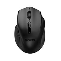 MOUSE INALAMBRICO ERGONMICO CON TEXTURA QUARONI 5 SCROLL/RECEPTOR 2.4 GHZ/800 - 2400 DPI/PTICO/4 NIVELES/NEGRO, - Garantía: 1 AÑO -