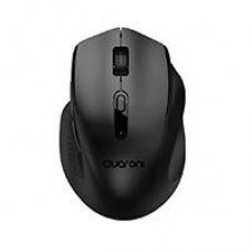 MOUSE INALAMBRICO ERGONMICO CON TEXTURA QUARONI 5 SCROLL/RECEPTOR 2.4 GHZ/800 - 2400 DPI/PTICO/4 NIVELES/NEGRO, - Garantía: 1 AÑO -