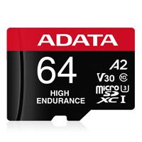 MEMORIA ADATA MICRO SDXC/SDHC 64GB UHS-I VIDEOVIGILANCIA 24/7 100MB/80MB 4K CLASE 10 U3 V30 A2 C/ADAPTADOR (AUSDX64GUI3V30SHA2-RA1), - Garantía: 3 AÑOS -