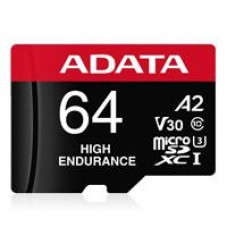 MEMORIA ADATA MICRO SDXC/SDHC 64GB UHS-I VIDEOVIGILANCIA 24/7 100MB/80MB 4K CLASE 10 U3 V30 A2 C/ADAPTADOR (AUSDX64GUI3V30SHA2-RA1), - Garantía: 3 AÑOS -