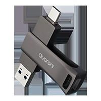 MEMORIA QUARONI 64GB USB 3.2 / DUAL AC / OTG / METALICA, - Garantía: SG -