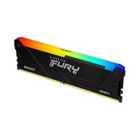 MEMORIA RAM KINGSTON DIMM DDR4 32GB 3200MT/S FURY BEAST BLACK XMP RGB CL16 288PIN 1.35V C/DISIPADOR DE CALOR P/PC/GAMER/ALTO RENDIMIENTO KF432C16BB2A/32, - Garantía: 1 AÑO -