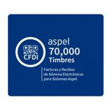 ASPEL 70000 TIMBRES (PARA FACTURE, CAJA, SAE O NOI) (ELECTRÓNICO), - Garantía: SG -
