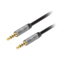 CABLE AUDIO ESTEREO, MANHATTAN,356008, 3.5MM M-M 3.0M NEGRO/ALUMINIO PLATEADO, - Garantía: 1 AÑO -