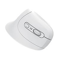 MOUSE VERTICAL INALAMBRICO 800 A 1200 DPI SILENCIOSO CONECTOR USB ERGONOMICO PERFECT CHOICE SNOUSE - BLANCO, - Garantía: 1 AÑO -