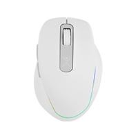 MOUSE INALAMBRICO 1000 A 1600 DPI RECARGABLE CONECTOR USB CLIC SILENCIOSO LUZ RGB ERGONOMICO PERFECT CHOICE LUMIER PRO - BLANCO, - Garantía: 1 AÑO -