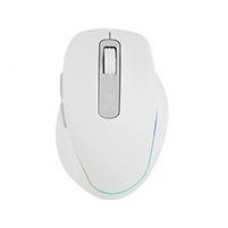 MOUSE INALAMBRICO 1000 A 1600 DPI RECARGABLE CONECTOR USB CLIC SILENCIOSO LUZ RGB ERGONOMICO PERFECT CHOICE LUMIER PRO - BLANCO, - Garantía: 1 AÑO -
