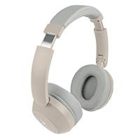 AUDIFONOS ON-EAR INALAMBRICOS PLEGABLES MANOS LIBRES CON BT PERFECT CHOICE SOUNDIA - TAUPE, - Garantía: 1 AÑO -