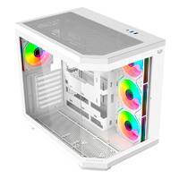 GABINETE GAMER BALAM RUSH TANK MASTER 9600TB / MEDIA TORRE / ATX - MICRO ATX - ITX / PANELES REMOVIBLES CRISTAL TEMPLADO / 4X VENTILADORES ARGB / SOPORTE PARA ENFRIAMIENTO / BLANCO / BR-938686, - Garantía: 5 AÑOS -