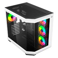 GABINETE GAMER BALAM RUSH TANK MASTER 9600TB / MEDIA TORRE / ATX - MICRO ATX - ITX / PANELES REMOVIBLES CRISTAL TEMPLADO / 4X VENTILADORES ARGB / SOPORTE P/ ENFRIAMIENTO / BLANCO C/ NEGRO / BR-938693, - Garantía: 5 AÑOS -
