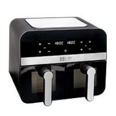 FREIDORA DE AIRE MIRATI DE 9 LITROS TOTALES CUANTA CON 2 CANTASTAS DE 4.5L CADA UNA CON VENTANA, REGULACION DE TEMPERATURA INDIVIDUAL 1700W, TEMPERATURA DE 80C-200C, - Garantía: 1 AÑO -