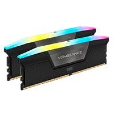 MEMORIA RAM CORSAIR DDR5 VENGEANCE RGB 48GB 2 X 24GB 6000MT/S CL36 BLACK CMH48GX5M2E6000C36, - Garantía: 1 AÑO -