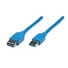 CABLE USB,MANHATTAN,322447, V3.2 EXT. TIPO A  3.0M AZUL, 5 G, - Garantía: 1 AÑO -