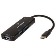 HUB USB TIPO C - 3 PUERTOS USB-A 1 PUERTO USB-C PERFECT CHOICE, - Garantía: 1 AÑO -