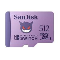 MEMORIA SANDISK MICRO SDXC 512GB NINTENDO SWITCH POKEMON GENGAR 100MB/S 4K U3 V30 SDSQXAO-512G-GN6ZK, - Garantía: 5 AÑOS -