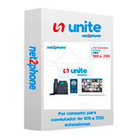 EXTENSION POR CONSUMO -NET2PHONE - PARA CONMUTADOR TELEFONICO EN LA NUBE UNITE DE 100 A 200 USUARIOS - LICENCIA POR USUARIO - RENTA MENSUAL MAS CONSUMO - ENTREGA ELECTRONICA, - Garantía: SG -