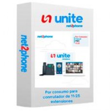 EXTENSION POR CONSUMO - NET2PHONE - PARA CONMUTADOR TELEFONICO EN LA NUBE UNITE DE 11 A 25 USUARIOS - LICENCIA POR USUARIO - RENTA MENSUAL MAS CONSUMO - ENTREGA ELECTRONICA, - Garantía: SG -