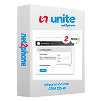INTEGRACION A ZOHO - NET2PHONE - PARA CONMUTADOR TELEFONICO UNITE - LICENCIA DE 1 USUARIO - RENTA MENSUAL - ENTREGA ELECTRONICA, - Garantía: SG -