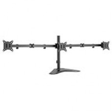 SOPORTE ACTECK ENFORCE ZONE-B SM435 / DE ESCRITORIO / 3 MONITORES / 17 - 32 PULG / HASTA 9 KG POR BRAZO / INCLINACION Y GIRO AJUSTABLE / VESA 75 - 100 MM / ORGANIZADOR DE CABLES / NEGRO / AC-939676, - Garantía: 1 AÑO -