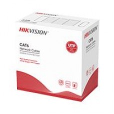BOBINA DE CABLE DE 305 M 1000 FT CAT 6 / 100 COBRE / COLOR BLANCO / USO EN INTERIOR / PVC /HIKVISION, - Garantía: 1 AÑO -