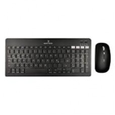 KIT DE TECLADO Y MOUSE REGARGABLE INALAMBRICO NEGRO ZEBRARY PERFECT CHOICE, - Garantía: 1 AÑO -