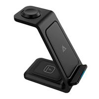 CARGADOR DE ESCRITORIO ACTECK ENERGON S-MATE CI720 / INALAMBRICO / IPHONE - SAMSUNG - CARGA QI / 3W - 15W / PARA 3 DISPOSITIVOS / CONEXION USB C / NEGRO / AC-937153, - Garantía: 1 AÑO -