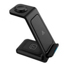 CARGADOR DE ESCRITORIO ACTECK ENERGON S-MATE CI720 / INALAMBRICO / IPHONE - SAMSUNG - CARGA QI / 3W - 15W / PARA 3 DISPOSITIVOS / CONEXION USB C / NEGRO / AC-937153, - Garantía: 1 AÑO -