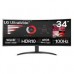 MONITOR PC LG CURVO ULTRAWIDE QHD 34WR50QK,34 PULG,RESOL. 3440X1440,1800R,PANEL VA,REL. 21:9,BRILLO 300 CD/M2,CONTR. 3000:1,TR 5MS,100 HZ,HDR10,HDMI,DISPLAY PORT,MONTABLE PARED 100X100,NEGRO., - Garantía: SG -