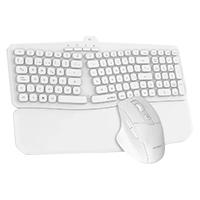 KIT TECLADO Y MOUSE ACTECK CREATOR ULTRA CONFORT MK650 / INALAMBRICO / MEMBRANA / ERGONOMICO / REPOSABRAZOS / BLANCO / AC-939874, - Garantía: 1 AÑO -