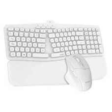 KIT TECLADO Y MOUSE ACTECK CREATOR ULTRA CONFORT MK650 / INALAMBRICO / MEMBRANA / ERGONOMICO / REPOSABRAZOS / BLANCO / AC-939874, - Garantía: 1 AÑO -